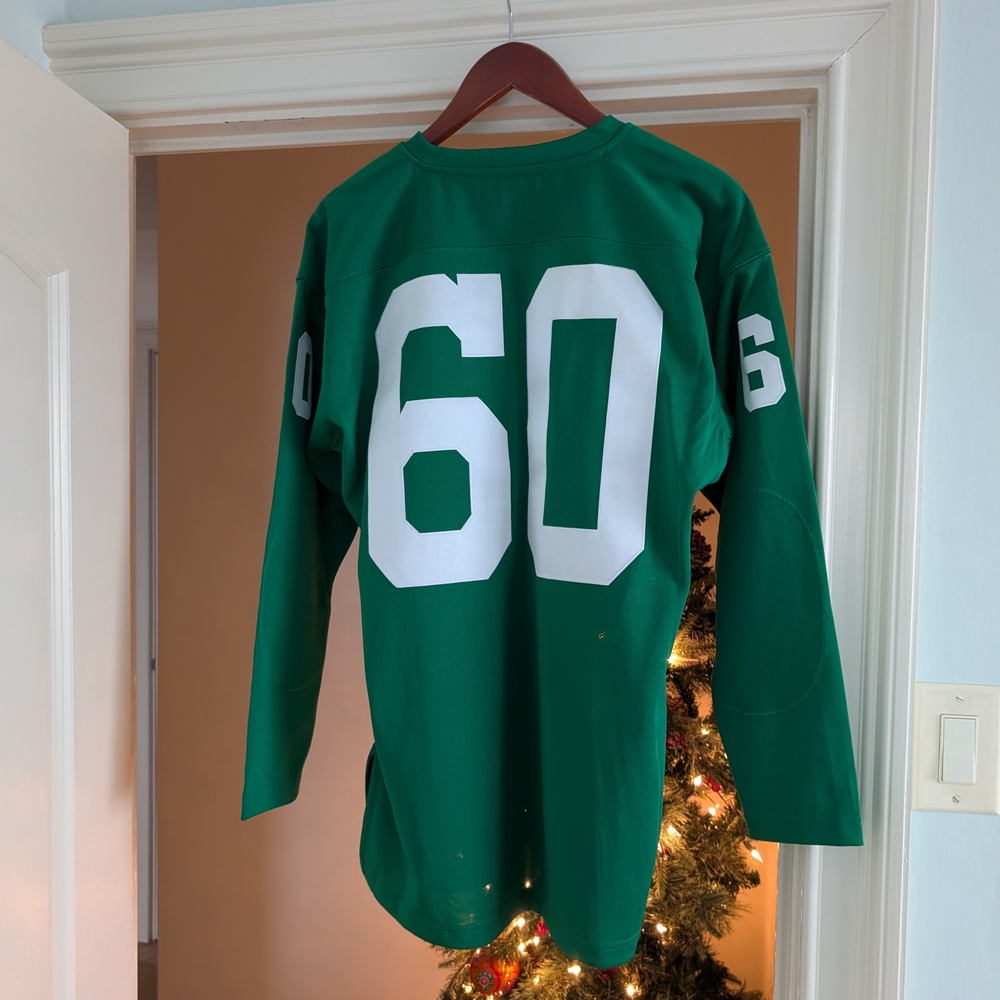 Green Sports Jersey with White 60